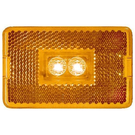 PETERSON MANUFACTURING LIGHTSCLEARANCE AND TAIL RV LED Rectangular 313 Inch Length x 2 Inch Width Amber Lens Stud Mou V170A